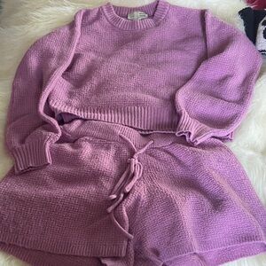 Lavender Knit Sweater Set